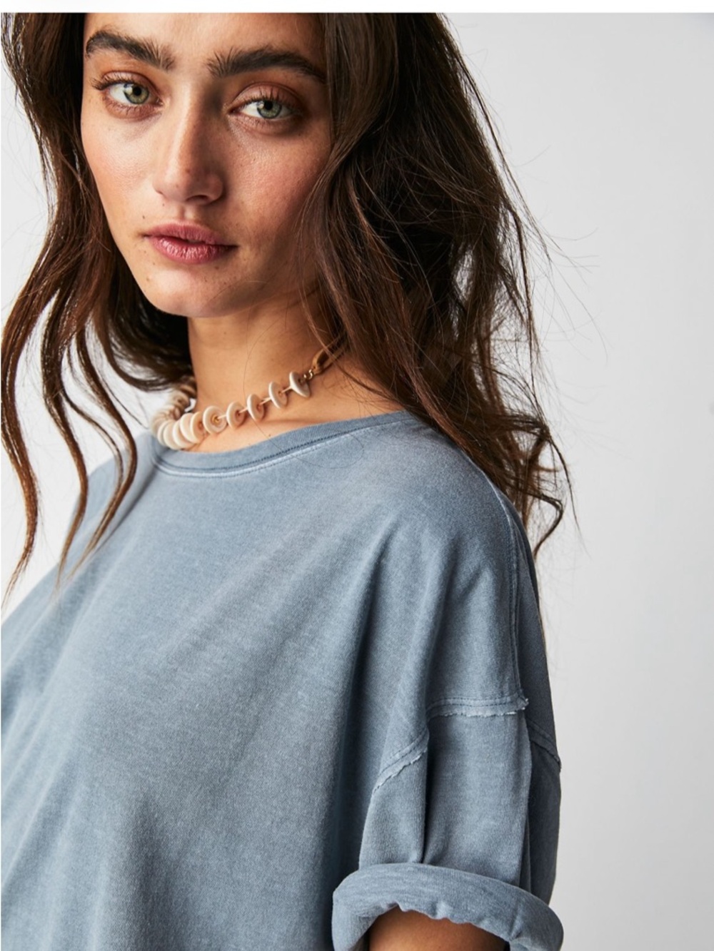Free People Nina Tee Blue Mirage Women’s Size Small